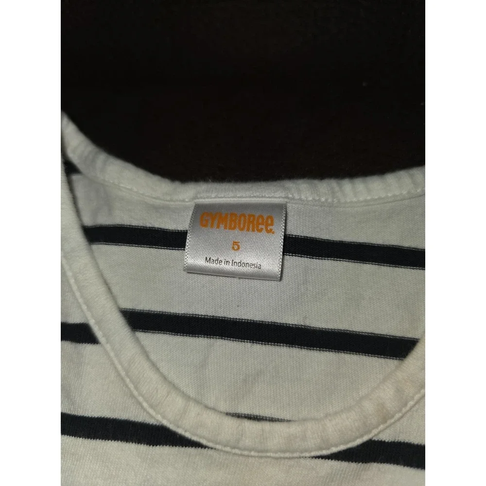 Gymboree spring getaway black white floral dress size 5‎